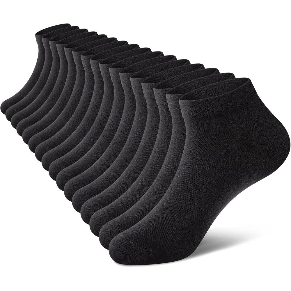 imagewernies No Show Socks Men Low Cut Ankle Short Casual Cotton Socks with Non Slip Grips 6101113Mix of Colors0068 Pairs16 Pieces