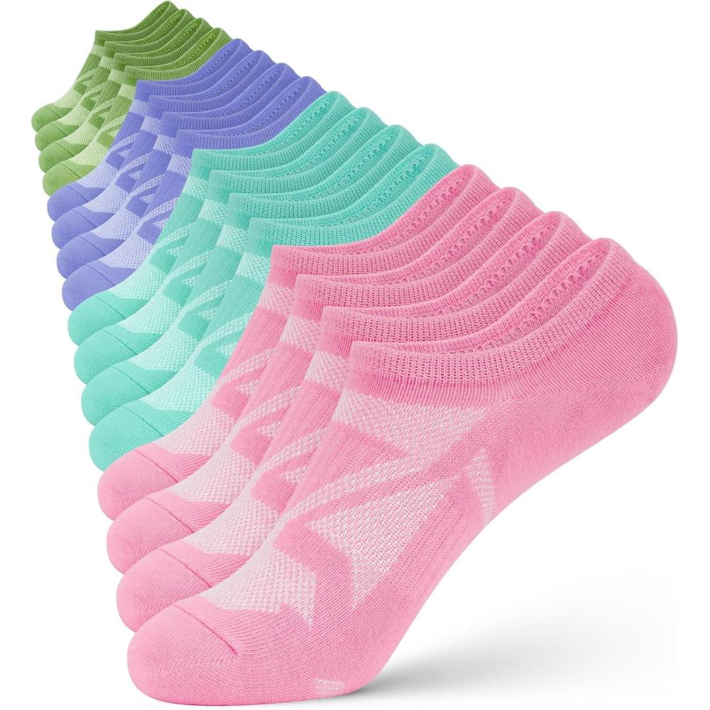 imagewernies No Show Socks Women  8 Pairs Ankle Socks for Women Low Cut Socks Short Cotton Socks Invisible Casual SocksMix of Colors0048 Pairs16 Pieces