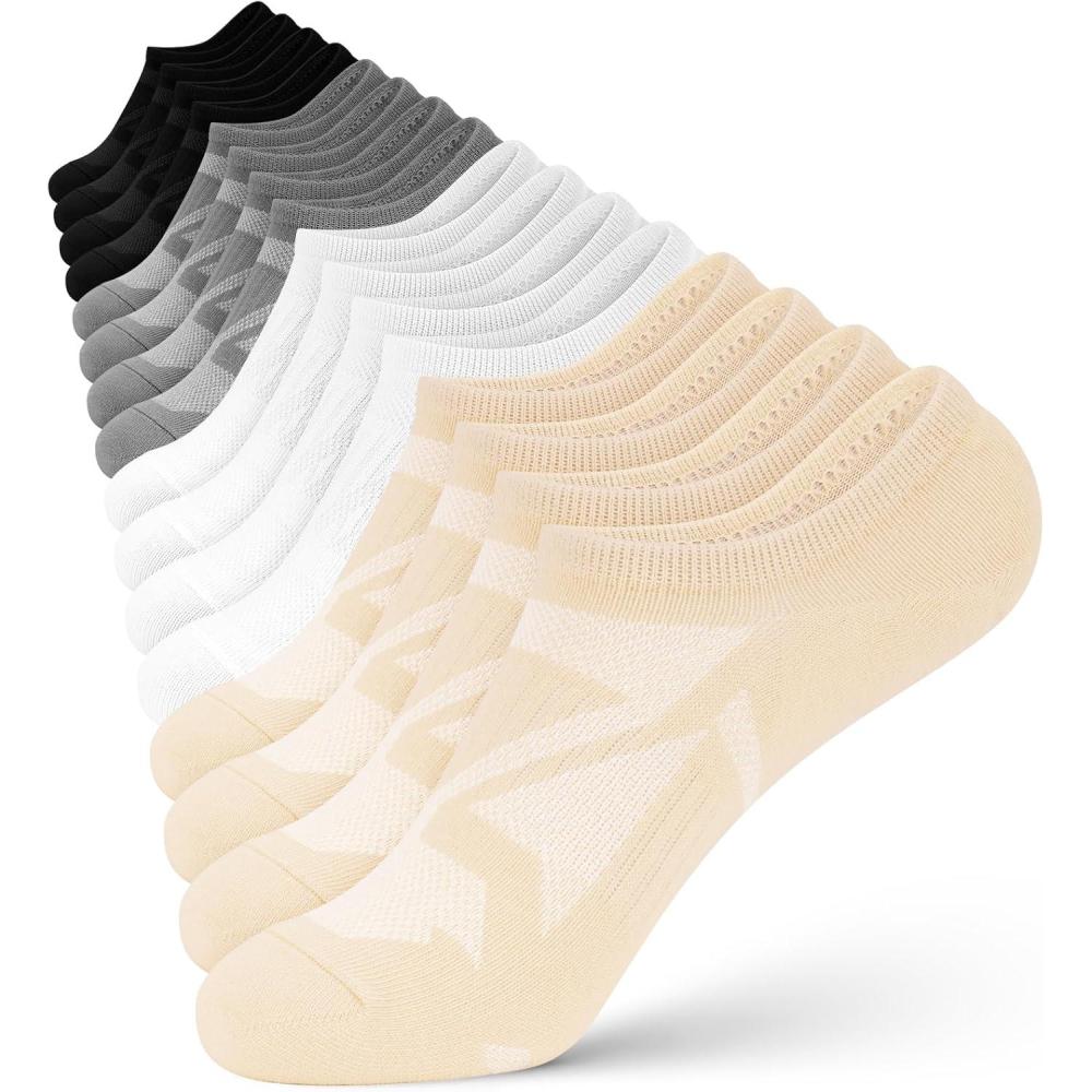 imagewernies No Show Socks Women  8 Pairs Ankle Socks for Women Low Cut Socks Short Cotton Socks Invisible Casual SocksMix of Colors0068 Pairs16 Pieces