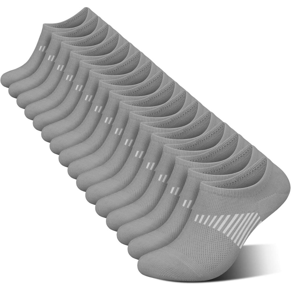 imagewernies No Show Socks Womens 8 Pairs Ankle Non Slip Low Short Invisible Thin Liner Socks8 Pairs Grey