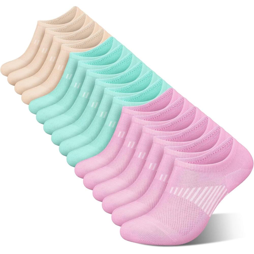 imagewernies No Show Socks Womens 8 Pairs Ankle Non Slip Low Short Invisible Thin Liner Socks8 Pairs Multicolor