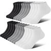 imagewernies No Show Socks Men Low Cut Ankle Short Casual Cotton Socks with Non Slip Grips 6101113Mix of Colors00912 Pairs24 Pieces