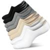 imagewernies No Show Socks Women Low Socks Non Slip Flat Boat Line 48 PairsMulticolor