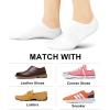 imagewernies No Show Socks Women Low Socks Non Slip Flat Boat Line 48 PairsBlack white