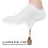 imagewernies No Show Socks Women Low Socks Non Slip Flat Boat Line 48 PairsBlack white