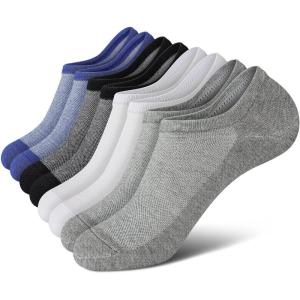 imagewernies No Show Socks Men Low Cut Ankle Short Casual Cotton Socks with Non Slip Grips 6101113Mix of Colors0024 Pairs8 Pieces