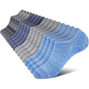 imagewernies No Show Socks Men Low Cut Ankle Short Casual Cotton Socks with Non Slip Grips 6101113Mix of Colors0048 Pairs16 Pieces