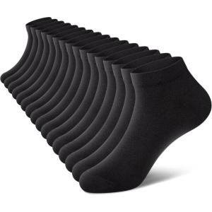 imagewernies No Show Socks Men Low Cut Ankle Short Casual Cotton Socks with Non Slip Grips 6101113Mix of Colors0068 Pairs16 Pieces