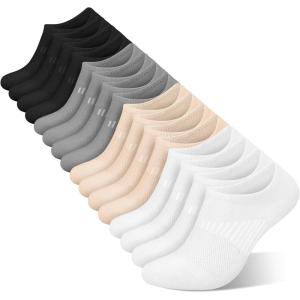 imagewernies No Show Socks Womens 8 Pairs Ankle Non Slip Low Short Invisible Thin Liner Socks8 Pairs2black2white2grey2nude