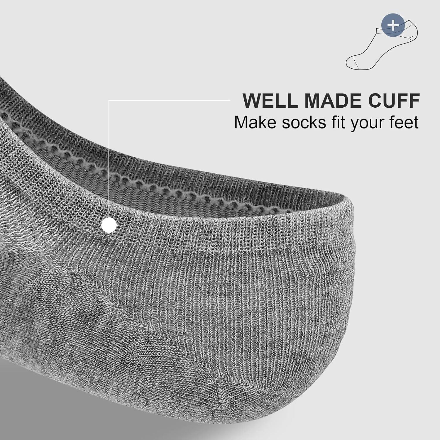 imagewernies No Show Socks Men Low Cut Ankle Short Casual Cotton Socks with Non Slip Grips 6101113Mix of Colors0018 Pairs16 Pieces