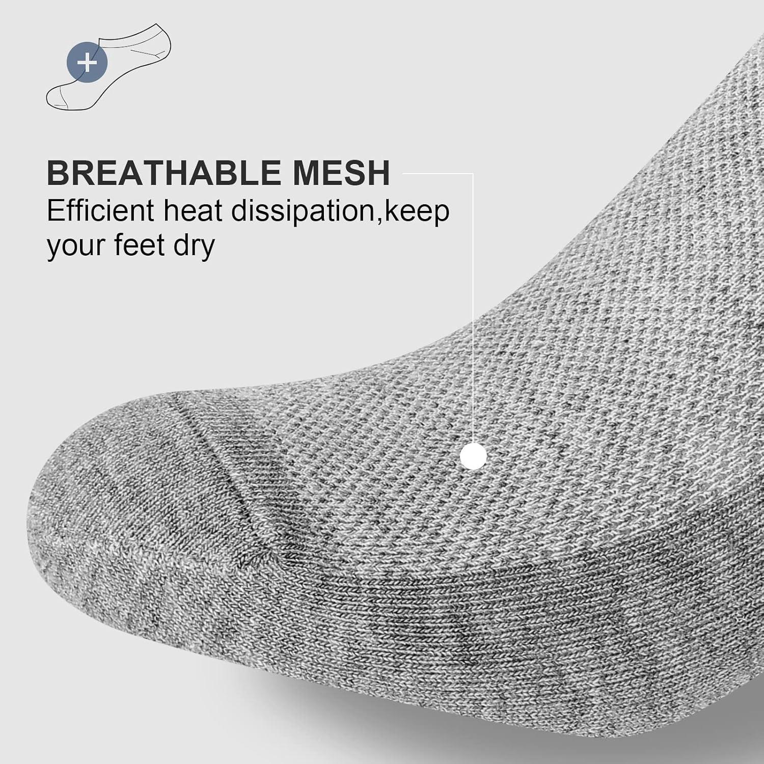 imagewernies No Show Socks Men Low Cut Ankle Short Casual Cotton Socks with Non Slip Grips 6101113Mix of Colors0018 Pairs16 Pieces