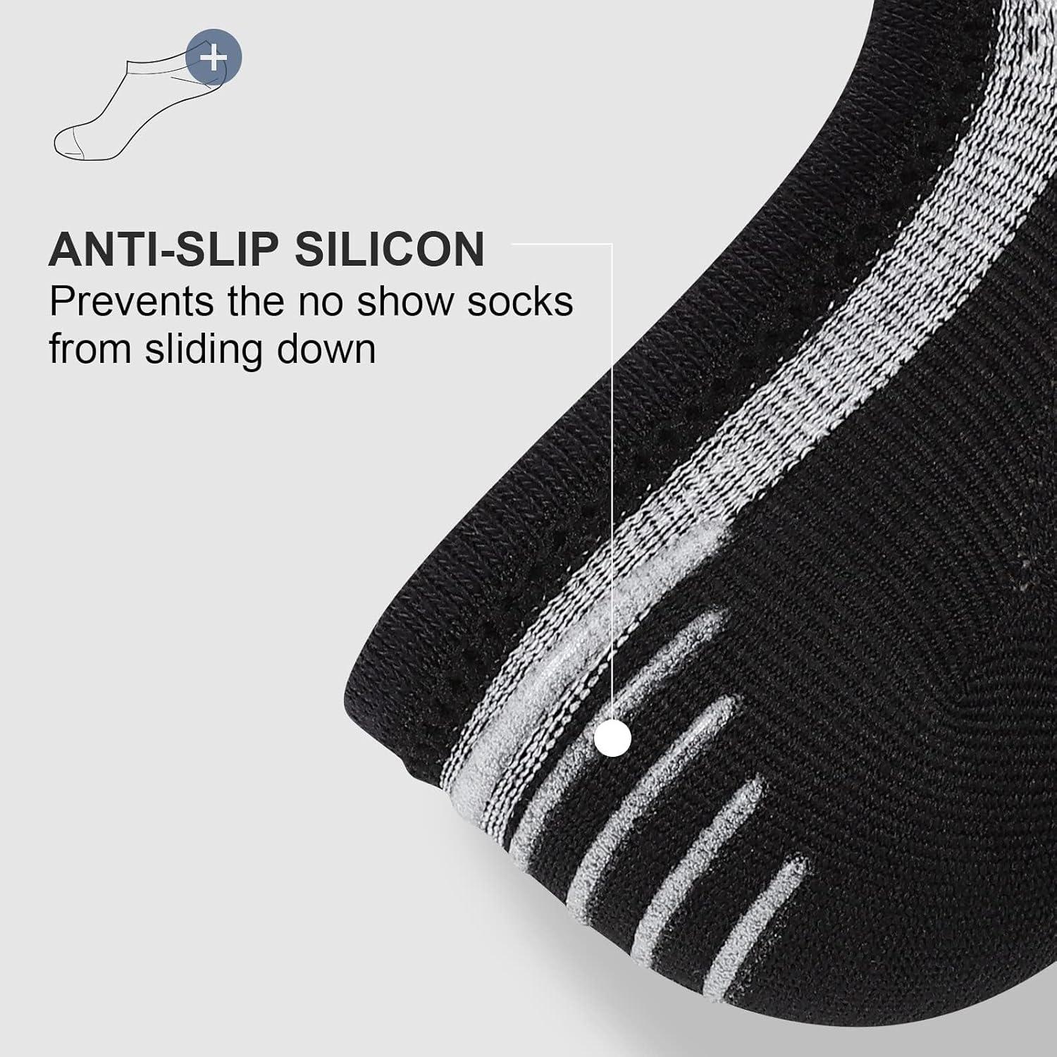 imagewernies No Show Socks Men Low Cut Ankle Short Casual Cotton Socks with Non Slip Grips 6101113Mix of Colors0038 Pairs16 Pieces