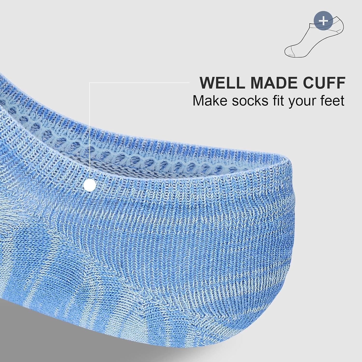imagewernies No Show Socks Men Low Cut Ankle Short Casual Cotton Socks with Non Slip Grips 6101113Mix of Colors0048 Pairs16 Pieces