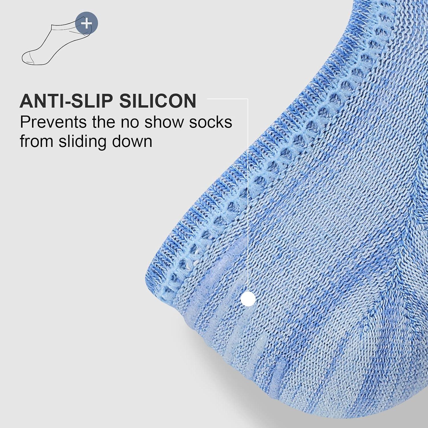 imagewernies No Show Socks Men Low Cut Ankle Short Casual Cotton Socks with Non Slip Grips 6101113Mix of Colors0048 Pairs16 Pieces