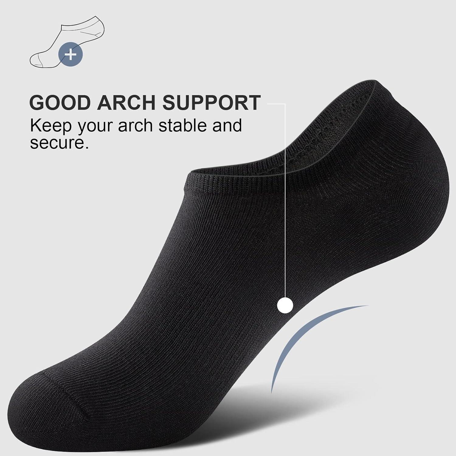 imagewernies No Show Socks Men Low Cut Ankle Short Casual Cotton Socks with Non Slip Grips 6101113Mix of Colors0058 Pairs16 Pieces