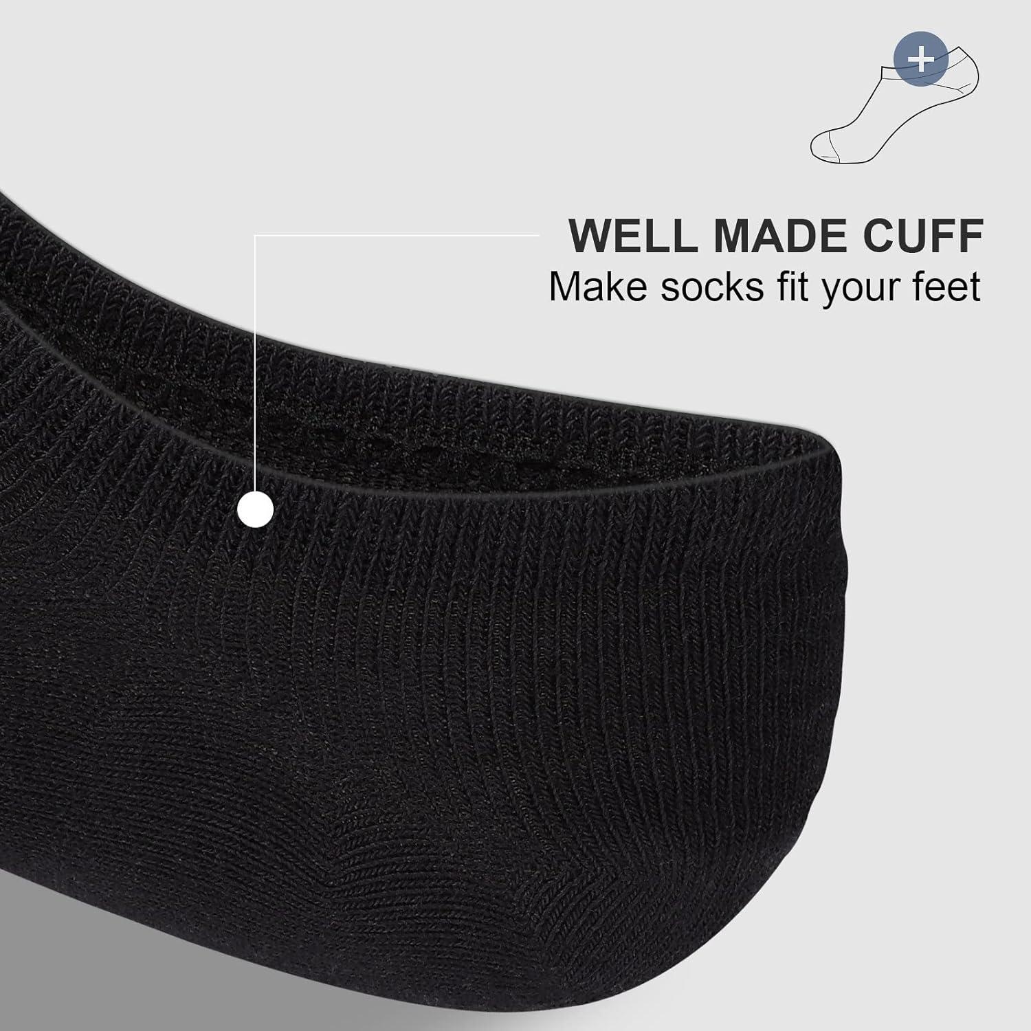 imagewernies No Show Socks Men Low Cut Ankle Short Casual Cotton Socks with Non Slip Grips 6101113Mix of Colors0058 Pairs16 Pieces