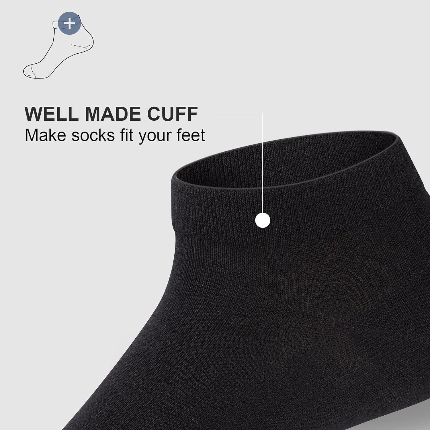 imagewernies No Show Socks Men Low Cut Ankle Short Casual Cotton Socks with Non Slip Grips 6101113Mix of Colors0068 Pairs16 Pieces