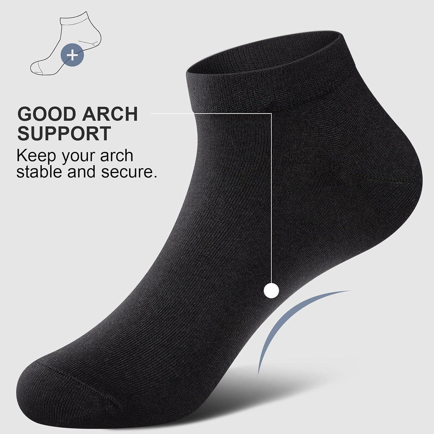 imagewernies No Show Socks Men Low Cut Ankle Short Casual Cotton Socks with Non Slip Grips 6101113Mix of Colors0068 Pairs16 Pieces