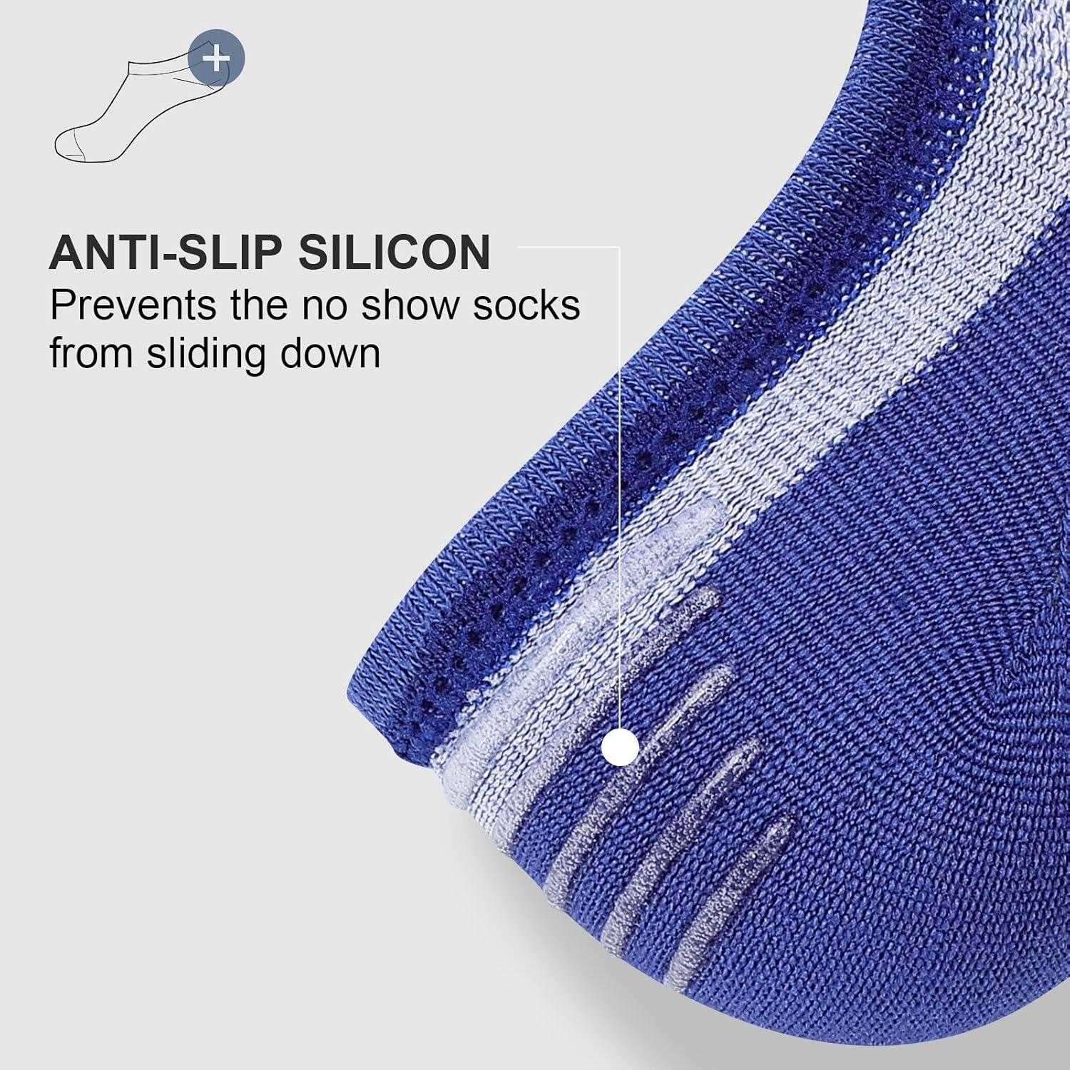 imagewernies No Show Socks Men Low Cut Ankle Short Casual Cotton Socks with Non Slip Grips 6101113Mix of Colors00712 Pairs24 Pieces