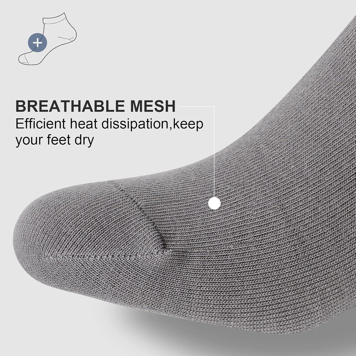 imagewernies No Show Socks Men Low Cut Ankle Short Casual Cotton Socks with Non Slip Grips 6101113Mix of Colors00912 Pairs24 Pieces