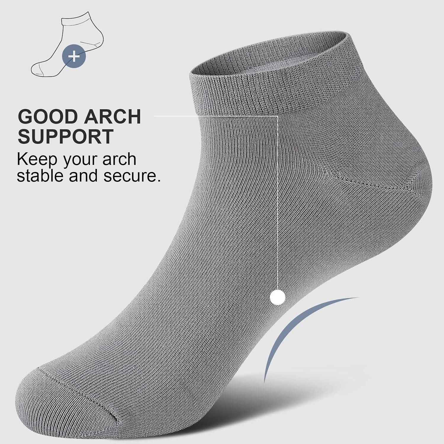 imagewernies No Show Socks Men Low Cut Ankle Short Casual Cotton Socks with Non Slip Grips 6101113Mix of Colors00912 Pairs24 Pieces