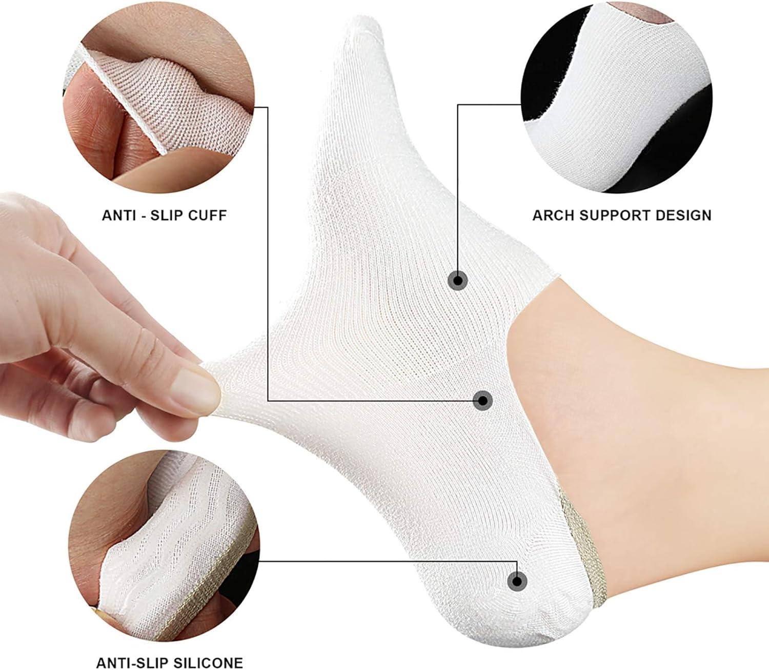 imagewernies No Show Socks Women Low Socks Non Slip Flat Boat Line 48 Pairs8 Pairs4 Colors 2 Pairs Per Each Color