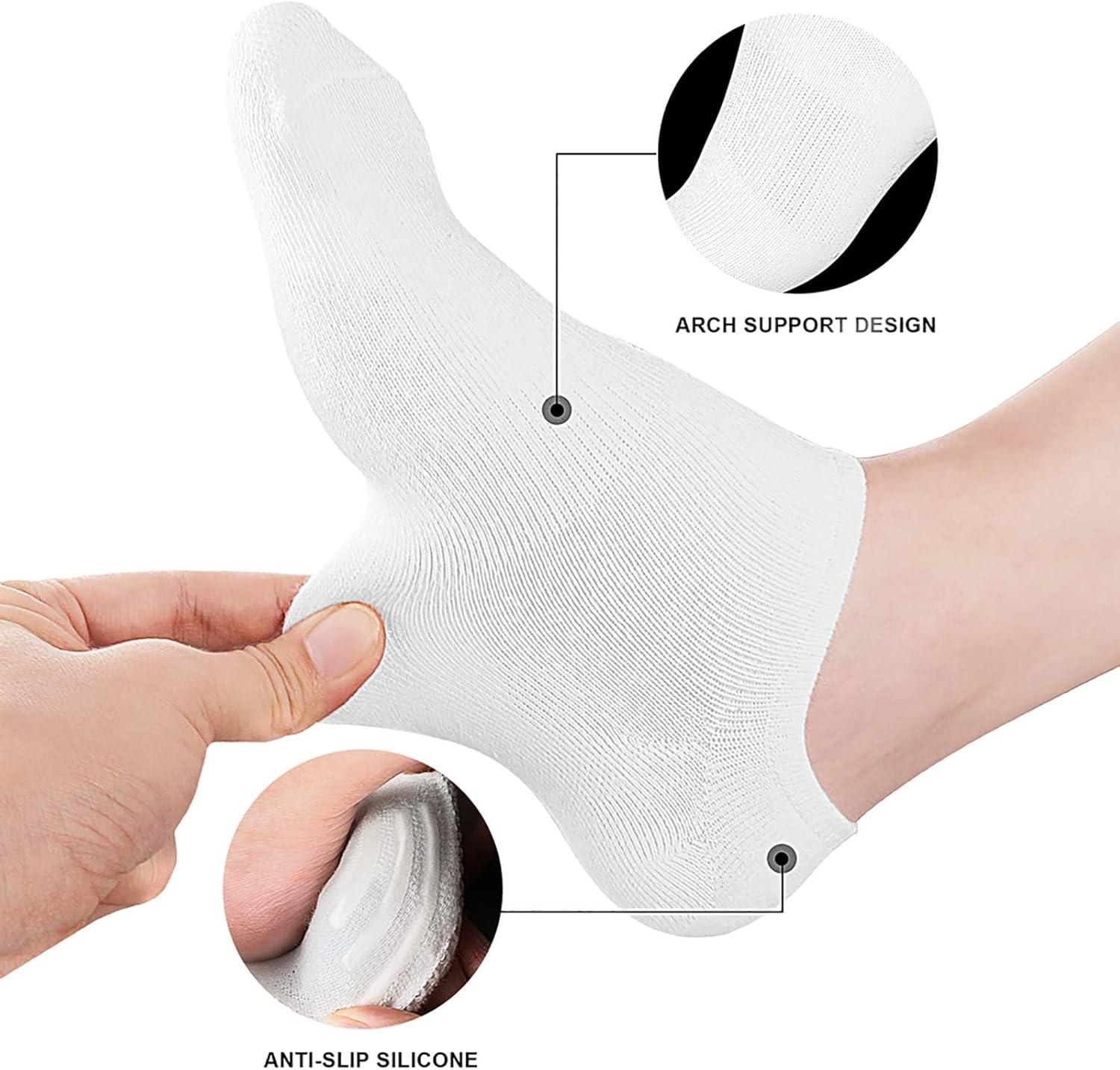 imagewernies No Show Socks Women Low Socks Non Slip Flat Boat Line 48 Pairs8 Pairswhite002