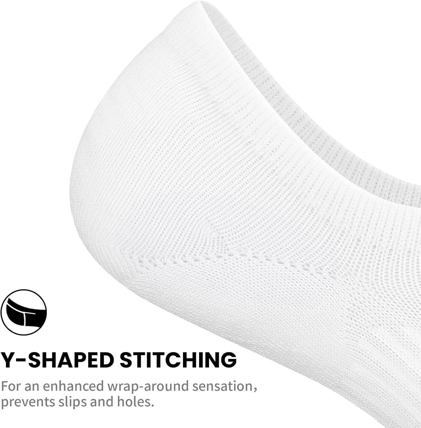 imagewernies No Show Socks Womens 8 Pairs Ankle Non Slip Low Short Invisible Thin Liner Socks8 Pairs White