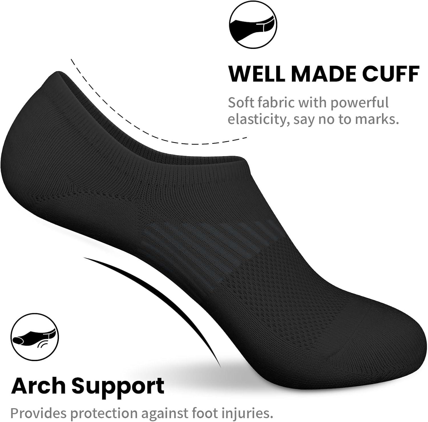 imagewernies No Show Socks Womens 8 Pairs Ankle Non Slip Low Short Invisible Thin Liner Socks8 Pairs2black2white2grey2nude