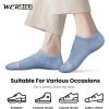 imagewernies No Show Socks Womens 10 Pairs Low Cut Ankle Socks with Non Slip Casual Invisible Liner Boat 5881110 Pairs 2black2white2beige2purple2blue
