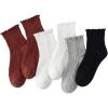 imagewernies Ruffle Socks Womens 6 PairsCute Ankle Lettuce Edge Frilly Athletic Crew Socks1black2white1gray2khaki6 Pairs