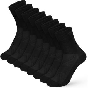 imagewernies Crew Socks for Women 8 Pairs  Soft Cotton Everyday Casual Socks  NoSlip Comfort Fit 8PackBlack8 Pairs