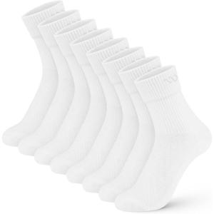 imagewernies Crew Socks for Women 8 Pairs  Soft Cotton Everyday Casual Socks  NoSlip Comfort Fit 8PackWhite8 Pairs